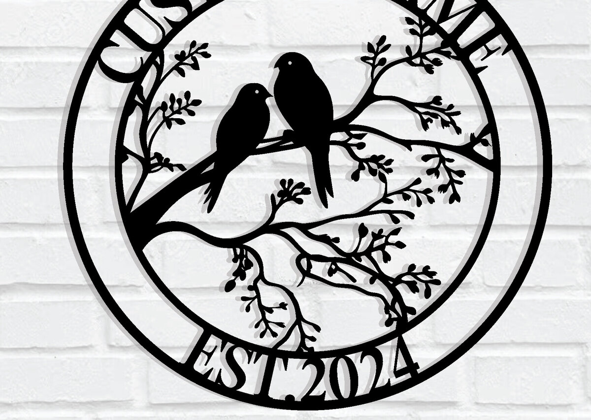 Intra απο ξύλο plywood 3mm-4mm πάχος - Προσαρμοσμένο πουλί μεταλλικό σημάδι τέχνης Δίασταση 3600x3600 cm INTRAFABR-117804285