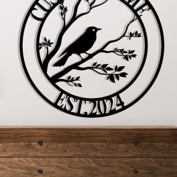 Intra απο ξύλο plywood 3mm-4mm πάχος - Προσαρμοσμένο πουλί μεταλλικό σημάδι τέχνης Δίασταση 3600x3600 cm INTRAFABR-117804301 - Image 2