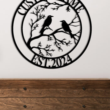 Intra απο ξύλο plywood 3mm-4mm πάχος - Προσαρμοσμένο πουλί μεταλλικό σημάδι τέχνης Δίασταση 3600x3600 cm INTRAFABR-117804234 - Image 2