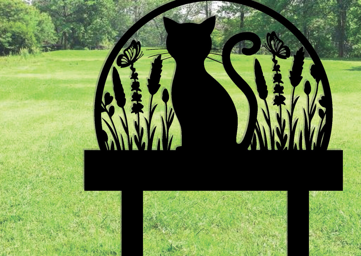 Intra απο ξύλο plywood 3mm-4mm πάχος - Προσαρμοσμένη μεταλλική πινακίδα Cat Garden με πασσάλους Δίασταση 3600x3600 cm INTRAFABR-106077262