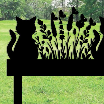 Intra απο ξύλο plywood 3mm-4mm πάχος - Προσαρμοσμένη μεταλλική πινακίδα Cat Garden με πασσάλους Δίασταση 3600x3600 cm INTRAFABR-106077428 - Image 1