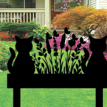 Intra απο ξύλο plywood 3mm-4mm πάχος - Προσαρμοσμένη μεταλλική πινακίδα Cat Garden με πασσάλους Δίασταση 3600x3600 cm INTRAFABR-106077428 - Image 2