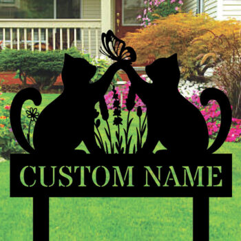 Intra απο ξύλο plywood 3mm-4mm πάχος - Προσαρμοσμένη μεταλλική πινακίδα Cat Garden με πασσάλους Δίασταση 3600x3600 cm INTRAFABR-106077151 - Image 2