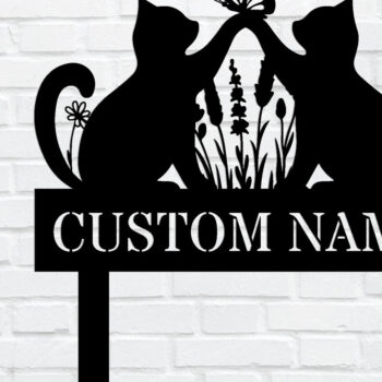 Intra απο ξύλο plywood 3mm-4mm πάχος - Προσαρμοσμένη μεταλλική πινακίδα Cat Garden με πασσάλους Δίασταση 3600x3600 cm INTRAFABR-106077151 - Image 3