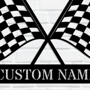 Intra απο ξύλο plywood 3mm-4mm πάχος - Προσαρμοσμένη καρό σημαία Racing Μεταλλική πινακίδα Δίασταση 3600x3600 cm INTRAFABR-115955604