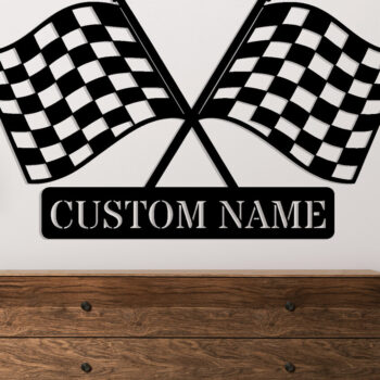 Intra απο ξύλο plywood 3mm-4mm πάχος - Προσαρμοσμένη καρό σημαία Racing Μεταλλική πινακίδα Δίασταση 3600x3600 cm INTRAFABR-115955604 - Image 2