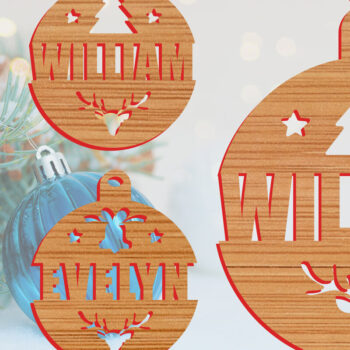 Intra απο ξύλο plywood 3mm-4mm πάχος - Προσαρμοσμένο χριστουγεννιάτικο μπιχλιμπίδι Δίασταση 15x15 cm INTRAFABR-54257181 - Image 1