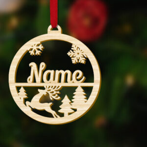 Intra απο ξύλο plywood 3mm-4mm πάχος - Προσαρμοσμένο Χριστουγεννιάτικο Deocr με Joyful Deer Δίασταση 1x4 cm INTRAFABR-85635460