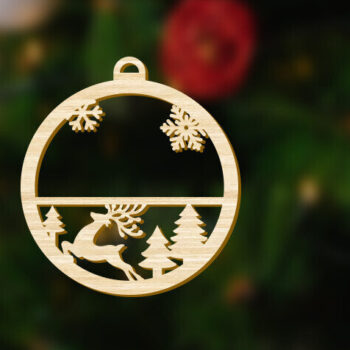 Intra απο ξύλο plywood 3mm-4mm πάχος - Προσαρμοσμένο Χριστουγεννιάτικο Deocr με Joyful Deer Δίασταση 1x4 cm INTRAFABR-85635460 - Image 4