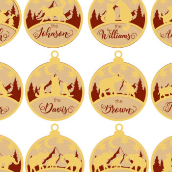 Intra απο ξύλο plywood 3mm-4mm πάχος - ΠΡΟΣΑΡΜΟΣΜΕΝΑ ΣΧΕΔΙΑ ΧΡΙΣΤΟΥΓΕΝΝΙΑΤΙΚΑ ΟΙΚΟΓΕΝΕΙΑΚΑ ΜΠΙΜΠΛΕΣ Δίασταση 15x3 cm INTRAFABR-20984671 - Image 8