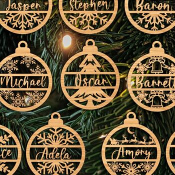 Intra απο ξύλο plywood 3mm-4mm πάχος - Προσαρμοσμένα χριστουγεννιάτικα στολίδια Αποκοπή υ  Δίασταση 6x6 cm INTRAFABR-111373890 - Image 1