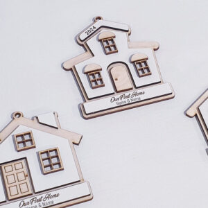 Intra απο ξύλο plywood 3mm-4mm πάχος - Προσαρμοσμένο χριστουγεννιάτικο δέντρο, στολίδια σπιτιών Δίασταση 6x6 cm INTRAFABR-84076650