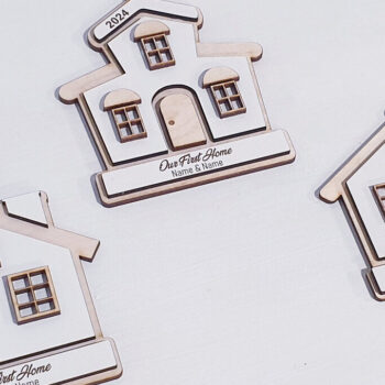 Intra απο ξύλο plywood 3mm-4mm πάχος - Προσαρμοσμένο χριστουγεννιάτικο δέντρο, στολίδια σπιτιών Δίασταση 6x6 cm INTRAFABR-84076650 - Image 2