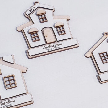 Intra απο ξύλο plywood 3mm-4mm πάχος - Προσαρμοσμένο χριστουγεννιάτικο δέντρο, στολίδια σπιτιών Δίασταση 6x6 cm INTRAFABR-84076650 - Image 6