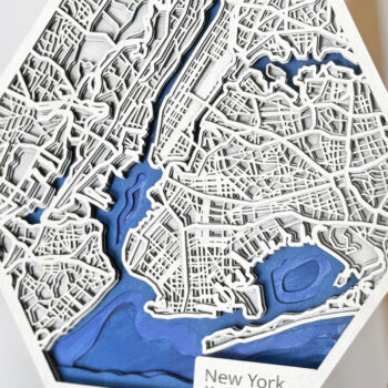 Intra απο ξύλο plywood 3mm-4mm πάχος - Προσαρμοσμένο πρότυπο χάρτη πόλης με χαραγμένο χάρτη Δίασταση 16x16 cm INTRAFABR-106699987 - Image 6