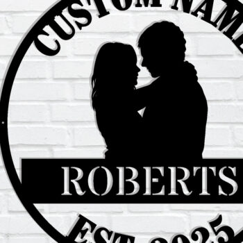 Intra απο ξύλο plywood 3mm-4mm πάχος - Προσαρμοσμένη μεταλλική πινακίδα ζευγαριού, Δίασταση 3600x3600 cm INTRAFABR-112642730 - Image 1