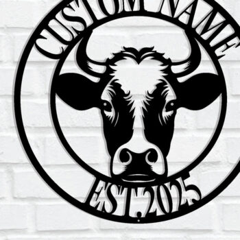 Intra απο ξύλο plywood 3mm-4mm πάχος - Προσαρμοσμένη μεταλλική πινακίδα αγελάδας Δίασταση 3600x3600 cm INTRAFABR-115167069 - Image 1