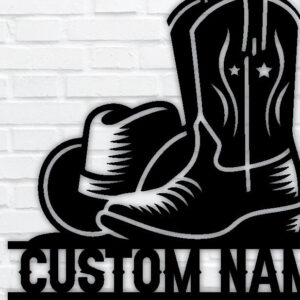 Intra απο ξύλο plywood 3mm-4mm πάχος - Προσαρμοσμένη μεταλλική πινακίδα για μπότες Cowboy & Cowgirl Δίασταση 3600x3600 cm INTRAFABR-97683774