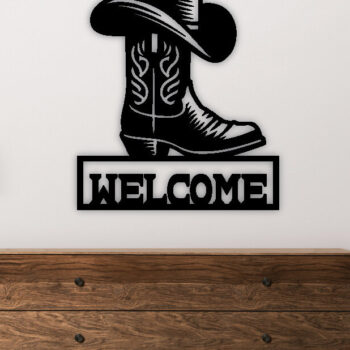 Intra απο ξύλο plywood 3mm-4mm πάχος - Προσαρμοσμένη μεταλλική πινακίδα για μπότες Cowboy & Cowgirl Δίασταση 3600x3600 cm INTRAFABR-97683844 - Image 2