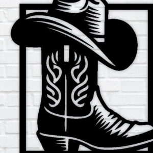 Intra απο ξύλο plywood 3mm-4mm πάχος - Προσαρμοσμένη μεταλλική πινακίδα για μπότες Cowboy & Cowgirl Δίασταση 3600x3600 cm INTRAFABR-97683908