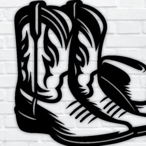 Intra απο ξύλο plywood 3mm-4mm πάχος - Προσαρμοσμένη μεταλλική πινακίδα για μπότες Cowboy & Cowgirl Δίασταση 3600x3600 cm INTRAFABR-97684108