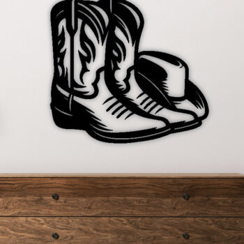 Intra απο ξύλο plywood 3mm-4mm πάχος - Προσαρμοσμένη μεταλλική πινακίδα για μπότες Cowboy & Cowgirl Δίασταση 3600x3600 cm INTRAFABR-97684108 - Image 2