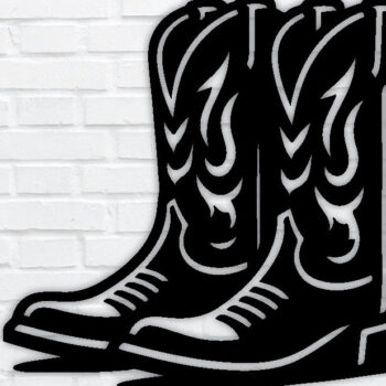 Intra απο ξύλο plywood 3mm-4mm πάχος - Προσαρμοσμένη μεταλλική πινακίδα για μπότες Cowboy & Cowgirl Δίασταση 3600x3600 cm INTRAFABR-97679799 - Image 1