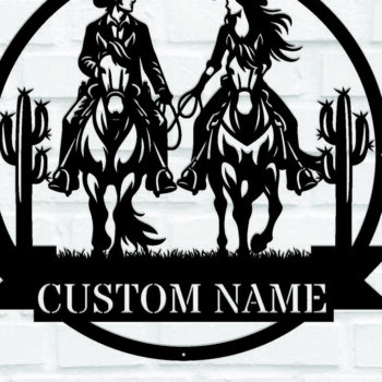 Intra απο ξύλο plywood 3mm-4mm πάχος - Προσαρμοσμένο Cowboy Cowgirl Couple Metal Sing Δίασταση 3600x3600 cm INTRAFABR-112339639 - Image 1