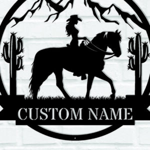 Intra απο ξύλο plywood 3mm-4mm πάχος - Προσαρμοσμένο Cowboy Cowgirl Couple Metal Sing Δίασταση 3600x3600 cm INTRAFABR-112339611