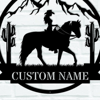 Intra απο ξύλο plywood 3mm-4mm πάχος - Προσαρμοσμένο Cowboy Cowgirl Couple Metal Sing Δίασταση 3600x3600 cm INTRAFABR-112339611 - Image 1