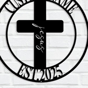 Intra απο ξύλο plywood 3mm-4mm πάχος - Προσαρμοσμένο σταυρό μεταλλικό σημάδι τέχνης τοίχου Δίασταση 3600x3600 cm INTRAFABR-115513671