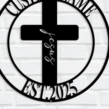 Intra απο ξύλο plywood 3mm-4mm πάχος - Προσαρμοσμένο σταυρό μεταλλικό σημάδι τέχνης τοίχου Δίασταση 3600x3600 cm INTRAFABR-115513671 - Image 1