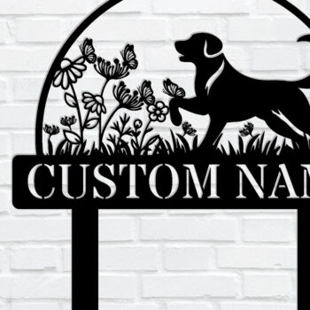 Intra απο ξύλο plywood 3mm-4mm πάχος - Προσαρμοσμένη μεταλλική πινακίδα Dog Garden με πασσάλους Δίασταση 3600x3600 cm INTRAFABR-106077058 - Image 3