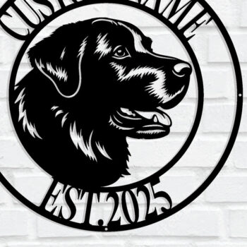 Intra απο ξύλο plywood 3mm-4mm πάχος - Προσαρμοσμένη μεταλλική επιγραφή τοίχου σκύλου Δίασταση 3600x3600 cm INTRAFABR-115514880 - Image 1