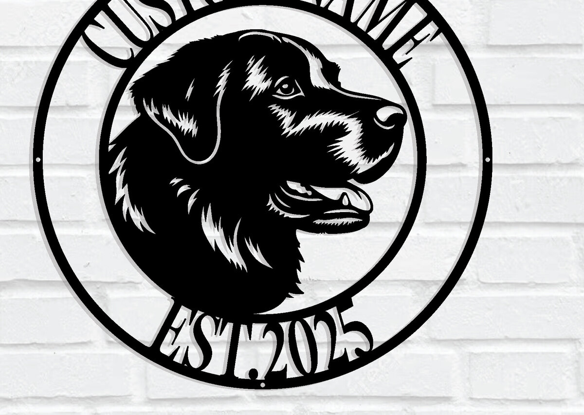 Intra απο ξύλο plywood 3mm-4mm πάχος - Προσαρμοσμένη μεταλλική επιγραφή τοίχου σκύλου Δίασταση 3600x3600 cm INTRAFABR-115514880