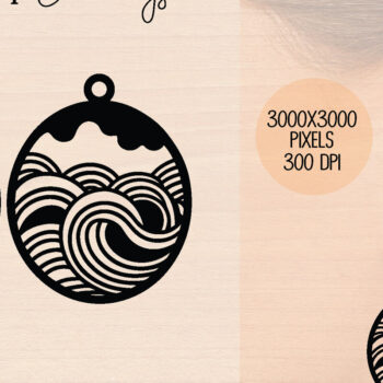 Intra απο ξύλο plywood 3mm-4mm πάχος - Προσαρμοσμένα σκουλαρίκια  κομμένα με λέιζερ Δίασταση 3000x3000 cm INTRAFABR-121047356 - Image 2