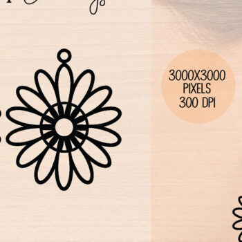 Intra απο ξύλο plywood 3mm-4mm πάχος - Προσαρμοσμένα σκουλαρίκια  κομμένα με λέιζερ Δίασταση 3000x3000 cm INTRAFABR-121047356 - Image 3