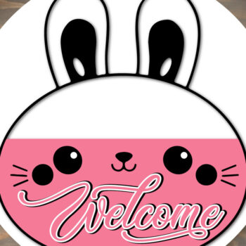 Intra απο ξύλο plywood 3mm-4mm πάχος - Προσαρμοσμένη Στρογγυλή πινακίδα καλωσορίσματος Πάσχα Δίασταση 4x4 cm INTRAFABR-118337709 - Image 2