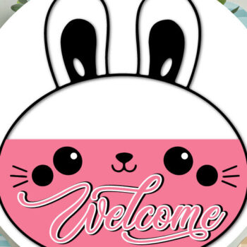 Intra απο ξύλο plywood 3mm-4mm πάχος - Προσαρμοσμένη Στρογγυλή πινακίδα καλωσορίσματος Πάσχα Δίασταση 4x4 cm INTRAFABR-118337709 - Image 4