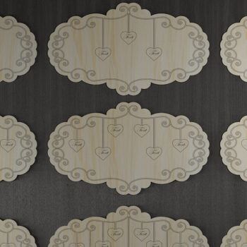 Intra απο ξύλο plywood 3mm-4mm πάχος - Αναμνηστικά σήματα προσαρμοσμένων οικογενειακών ονομάτων 274 Δίασταση 30x20 cm INTRAFABR-52679289 - Image 1