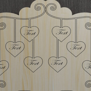 Intra απο ξύλο plywood 3mm-4mm πάχος - Αναμνηστικά σήματα προσαρμοσμένων οικογενειακών ονομάτων 274 Δίασταση 30x20 cm INTRAFABR-52679289 - Image 2