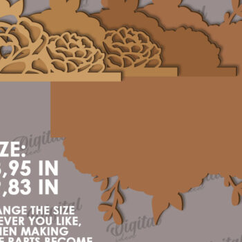 Intra απο ξύλο plywood 3mm-4mm πάχος - Πακέτο λέιζερ με φλοράλ επιγραφές πόρτας Δίασταση 30x20 cm INTRAFABR-120585061 - Image 2