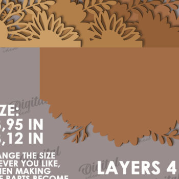 Intra απο ξύλο plywood 3mm-4mm πάχος - Πακέτο λέιζερ με φλοράλ επιγραφές πόρτας Δίασταση 30x20 cm INTRAFABR-120585061 - Image 4