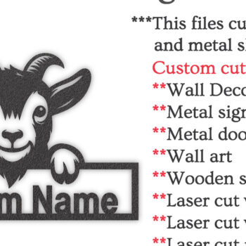 Intra απο ξύλο plywood 3mm-4mm πάχος - Προσαρμοσμένη μεταλλική πινακίδα Goat Farmer,  Δίασταση 40x50 cm INTRAFABR-96481519 - Image 5