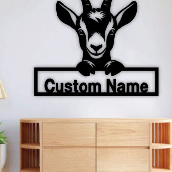 Intra απο ξύλο plywood 3mm-4mm πάχος - Προσαρμοσμένο Goat Metal Wall Art Laser Cut PNG Δίασταση 40x50 cm INTRAFABR-96481308 - Image 2