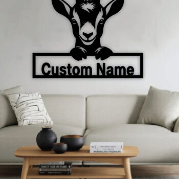 Intra απο ξύλο plywood 3mm-4mm πάχος - Προσαρμοσμένο Goat Metal Wall Art Laser Cut PNG Δίασταση 40x50 cm INTRAFABR-96481308 - Image 3