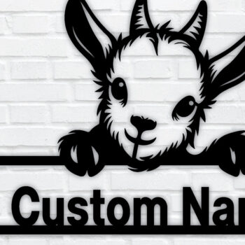 Intra απο ξύλο plywood 3mm-4mm πάχος - Προσαρμοσμένο Goat Metal Wall Art Laser Cut PNG Δίασταση 40x50 cm INTRAFABR-96481858 - Image 1