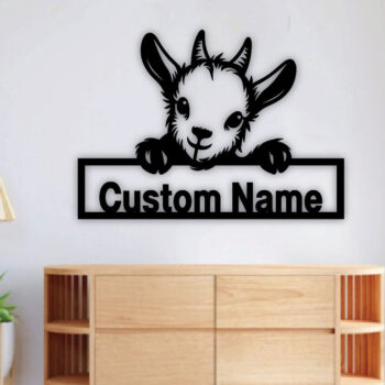 Intra απο ξύλο plywood 3mm-4mm πάχος - Προσαρμοσμένο Goat Metal Wall Art Laser Cut PNG Δίασταση 40x50 cm INTRAFABR-96481858 - Image 2