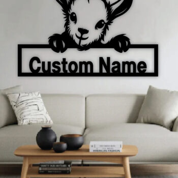 Intra απο ξύλο plywood 3mm-4mm πάχος - Προσαρμοσμένο Goat Metal Wall Art Laser Cut PNG Δίασταση 40x50 cm INTRAFABR-96481858 - Image 3