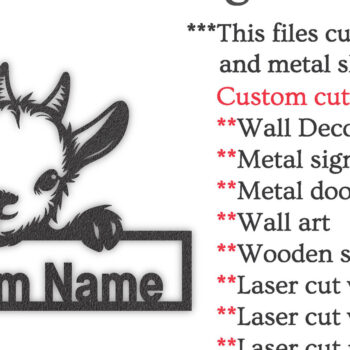 Intra απο ξύλο plywood 3mm-4mm πάχος - Προσαρμοσμένο Goat Metal Wall Art Laser Cut PNG Δίασταση 40x50 cm INTRAFABR-96481858 - Image 5